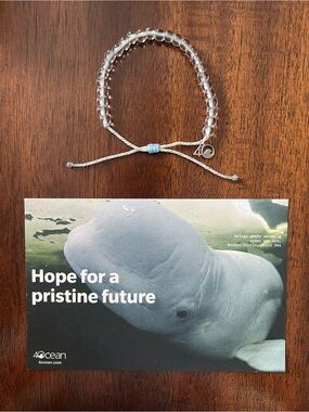4ocean Beluga Whale Beaded Bracelet 2020 edition